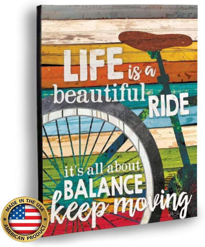 Life is a beautiful ride - laminated wall art