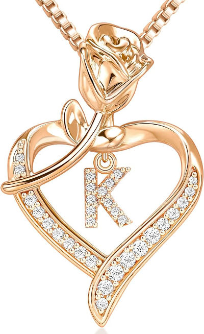 Necklace for girlfriend with initials