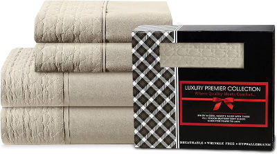 Quilted bed sheet set