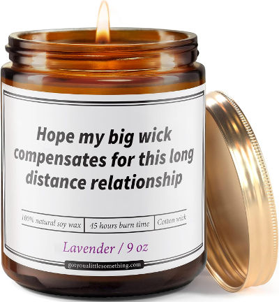 Funny long distance candle gift