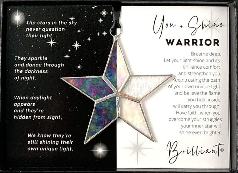 Handmade star with a get well soon message