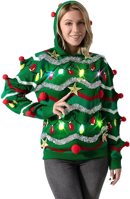 Ugly Christmas Sweater with LED lights