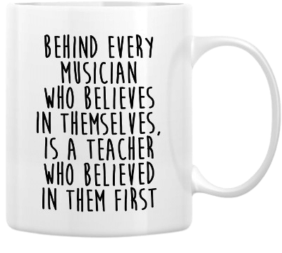 Appreciation gift mug for a music teacher