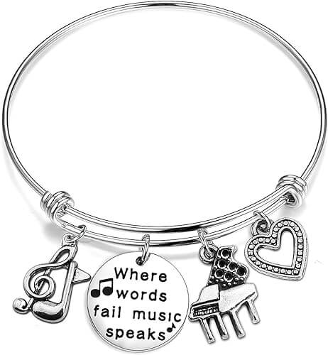 Bracelet with music charms