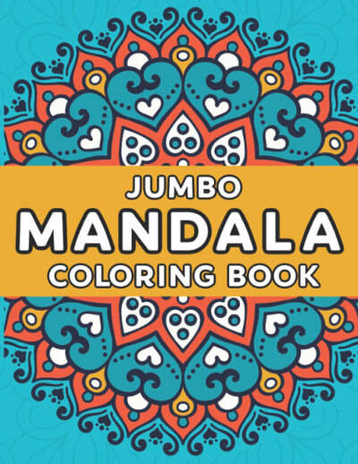 Jumbo Mandala coloring book for beginners