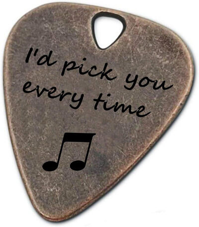 bronze guitar pick