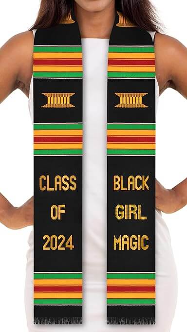 2024 Handwoven Kente Graduation Stole
