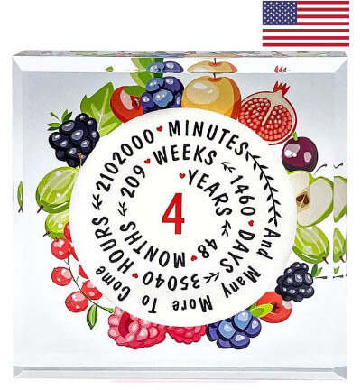 4 years of marriage plaque