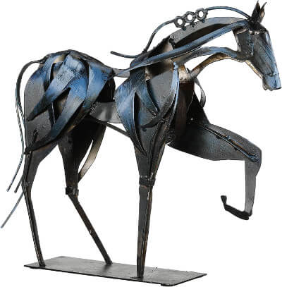 Hand Crafted horse Metal Sculpture