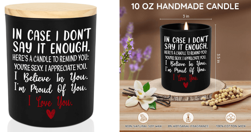 romantic candle Christmas gift for wife